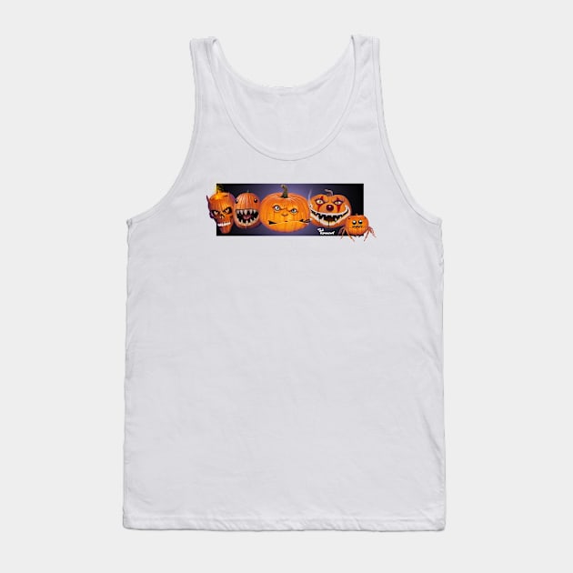 Pumpkin Terror Tank Top by ted1air